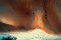 令人惊叹的空中捕捉展示了沙滩纹理海滨景观的鲜艳色彩