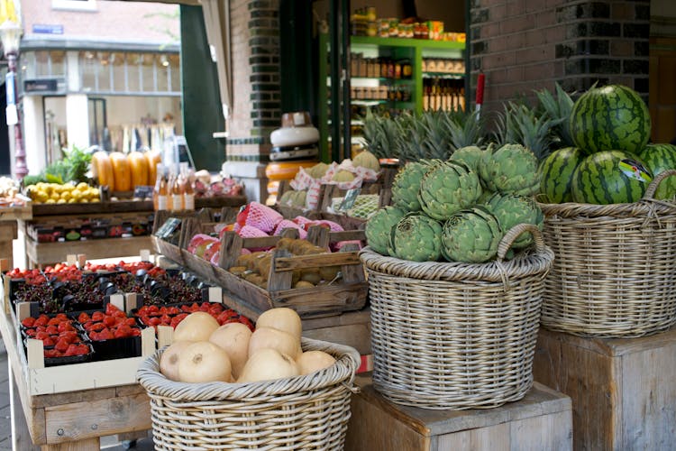 Assorted Fruits On Display