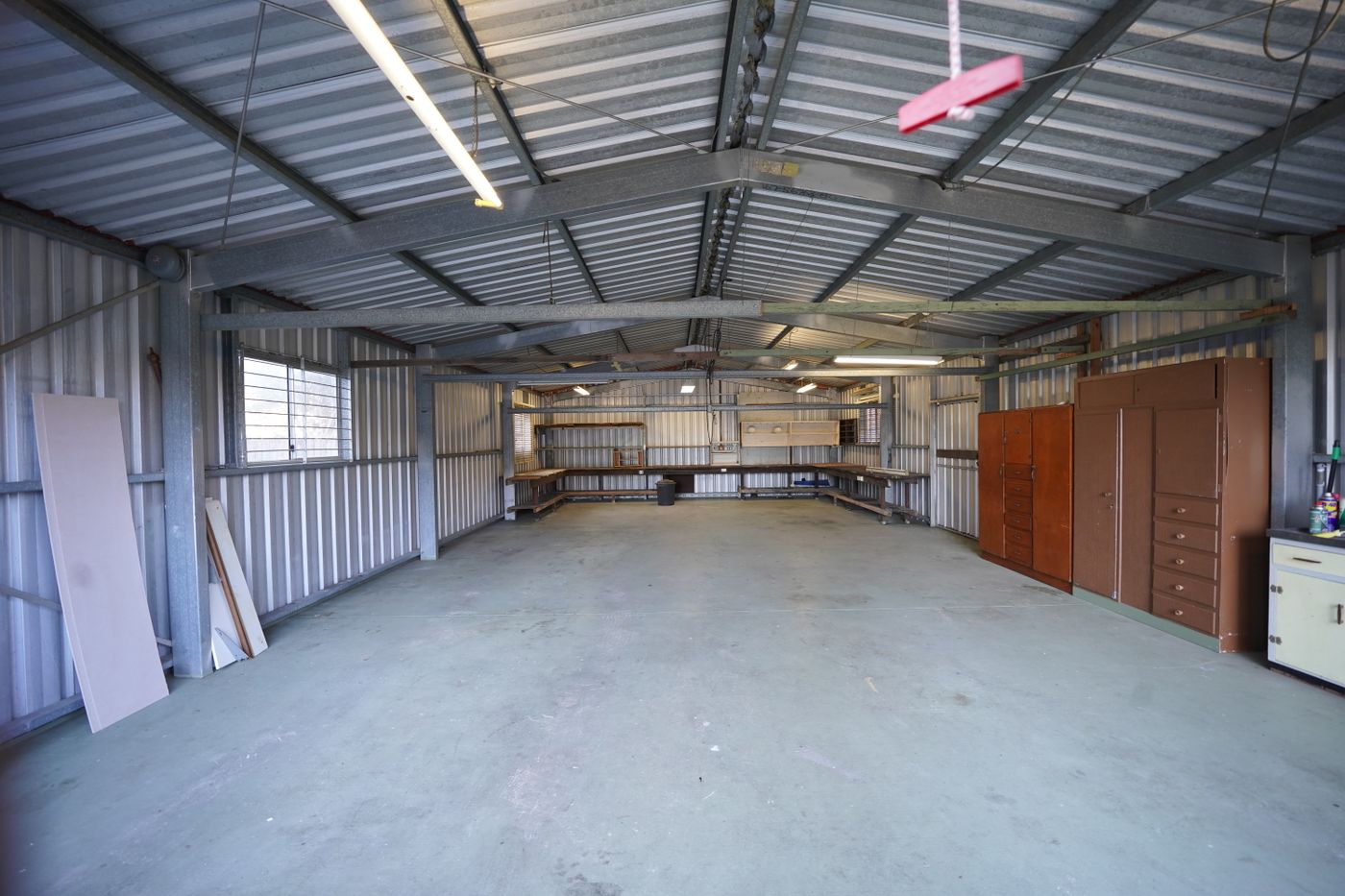 RV cover or enclosed RV garage with tall door