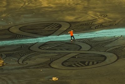 Sand-drawing art