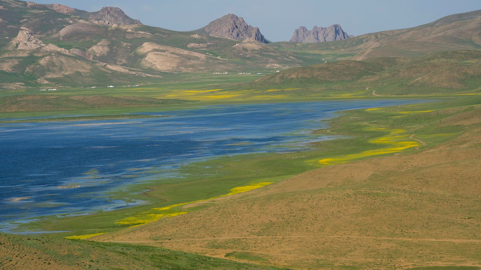River between green mountains, Chad