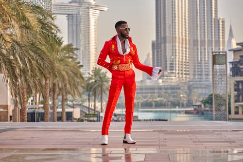 Man in Costume Posing in Dubai