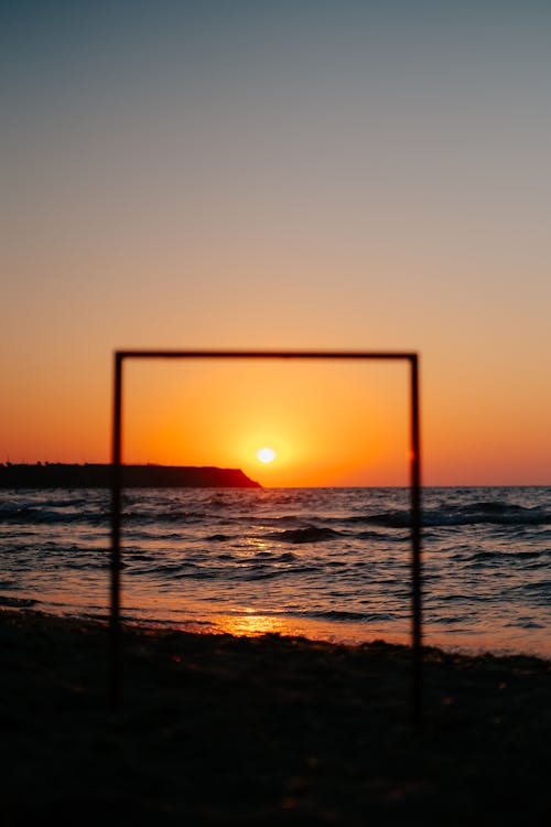 Sunset on Clear Sky over Beach