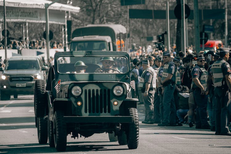 Jeep During Military Parade 