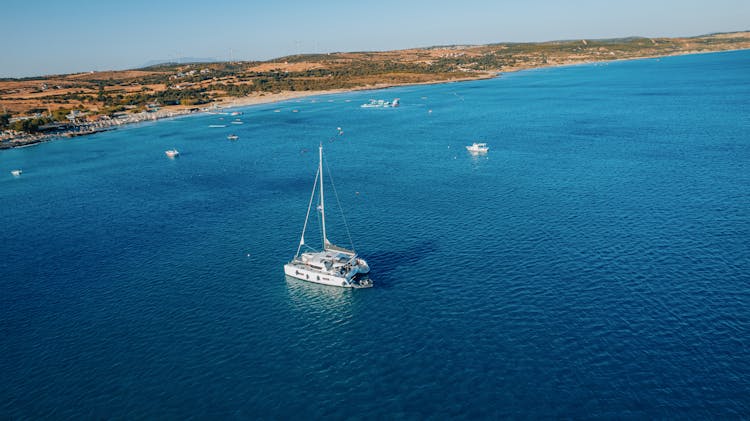 Sailboats Sailing On Sea