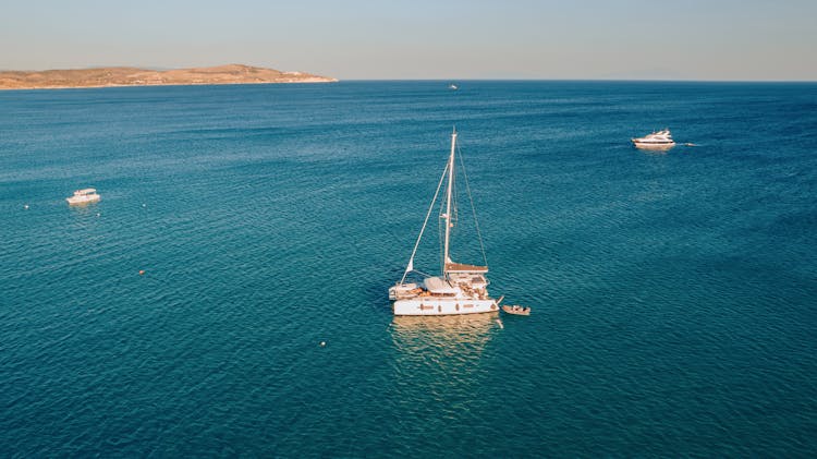 Sailboats Sailing On Sea