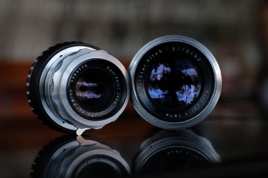 Close up of Cameras Lenses