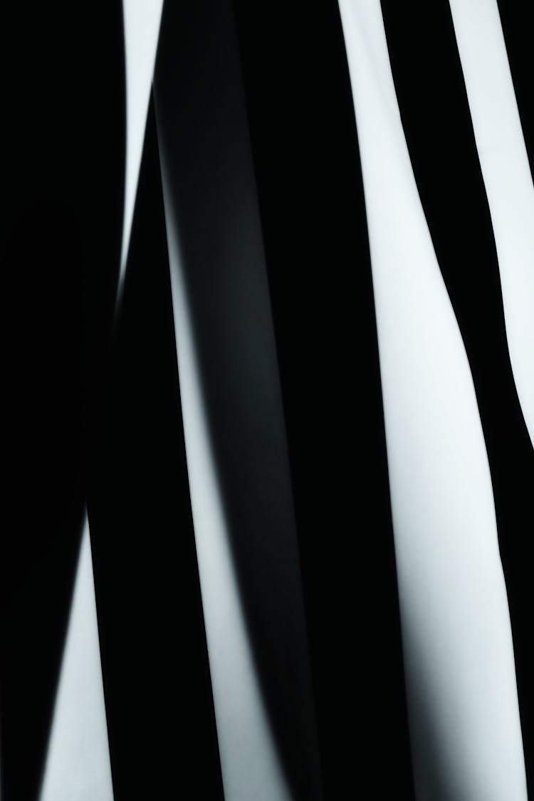 Black And White Striped Fabric 