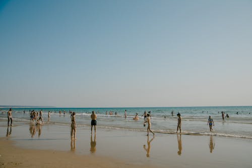 People Spending Time at a Beach