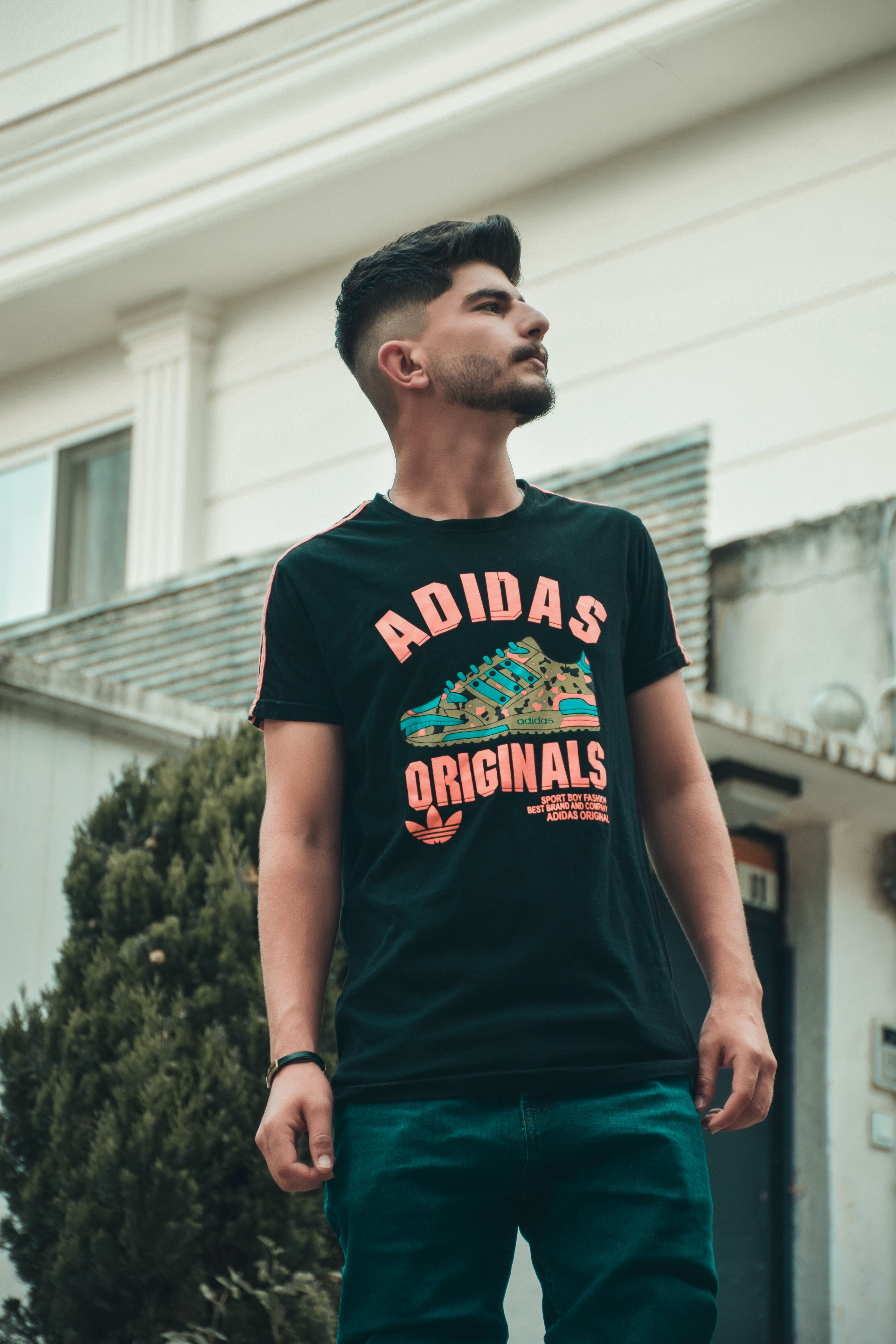 Camiseta Oversized Preta Estampada