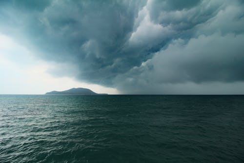 Free stock photo of clouds, sea, storm