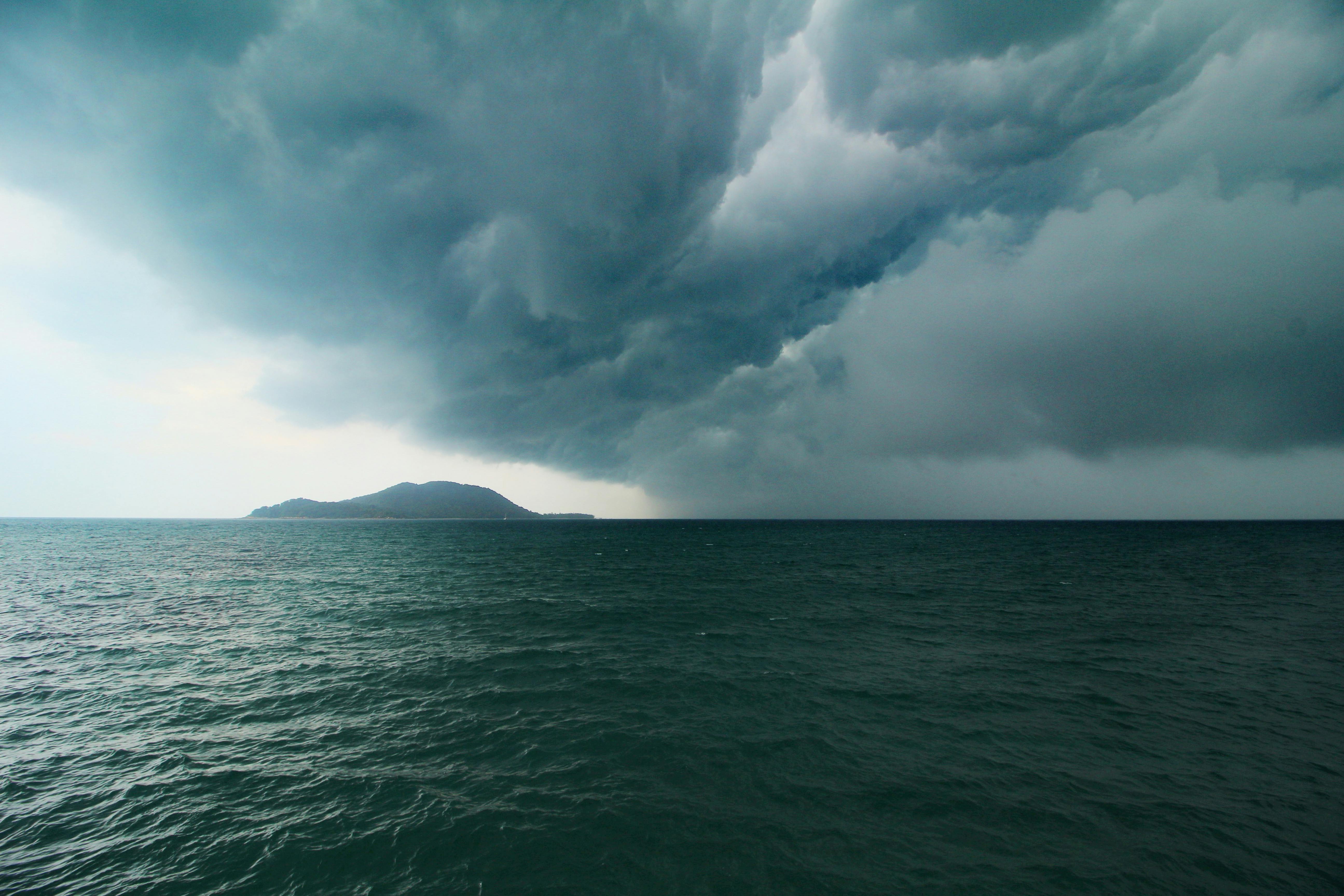 Free stock photo of clouds, sea, storm