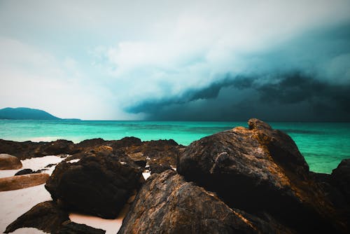 Free stock photo of rock, sea, storm