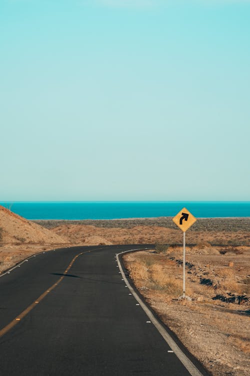 Street Bend and Sea in the Distance 