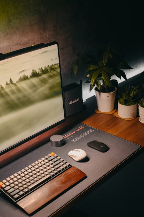 Computer on a Desk 