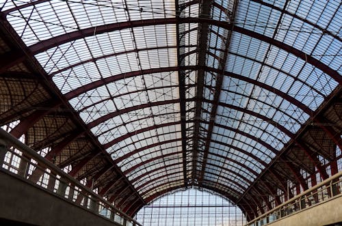 アントワープ中央駅, ガラス天井, ベルギーの無料の写真素材