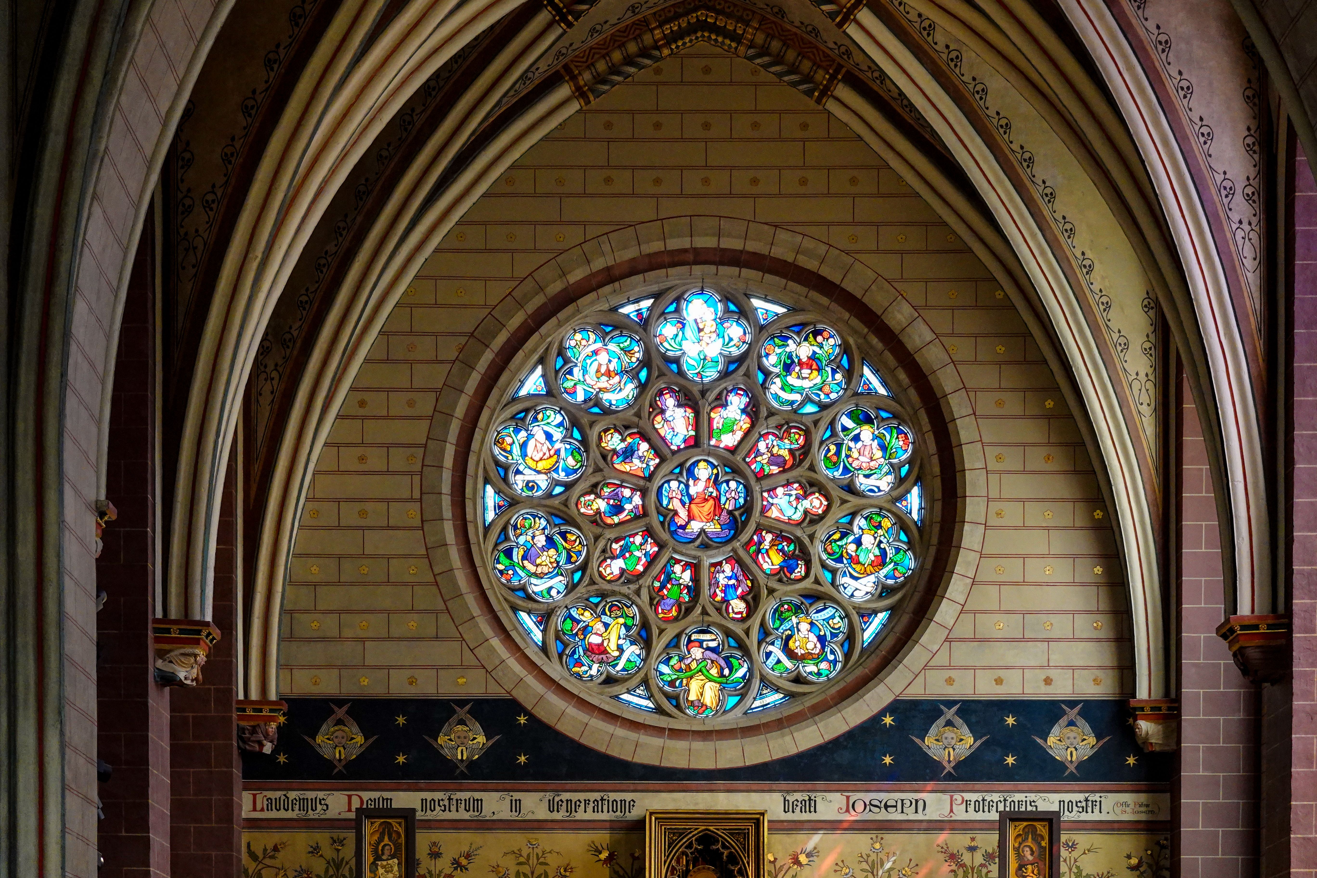 Stained Glass Window in a Church · Free Stock Photo