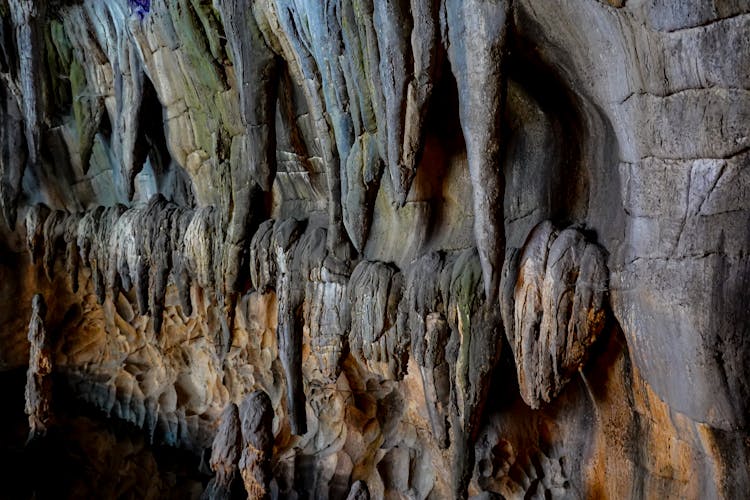 Rock Formations In A Cave 