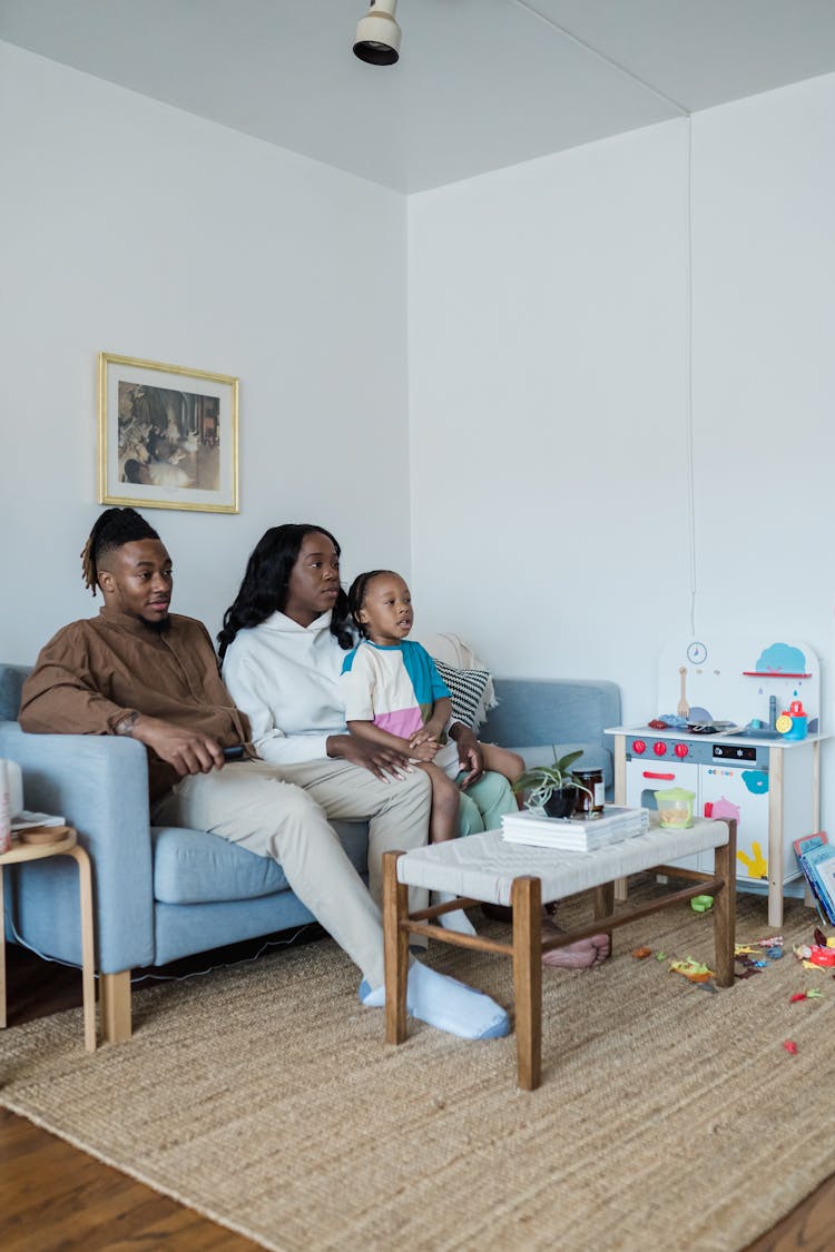 Family Watching TV Together