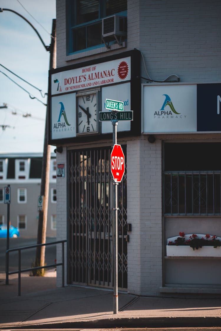 City Street And A Pharmacy 