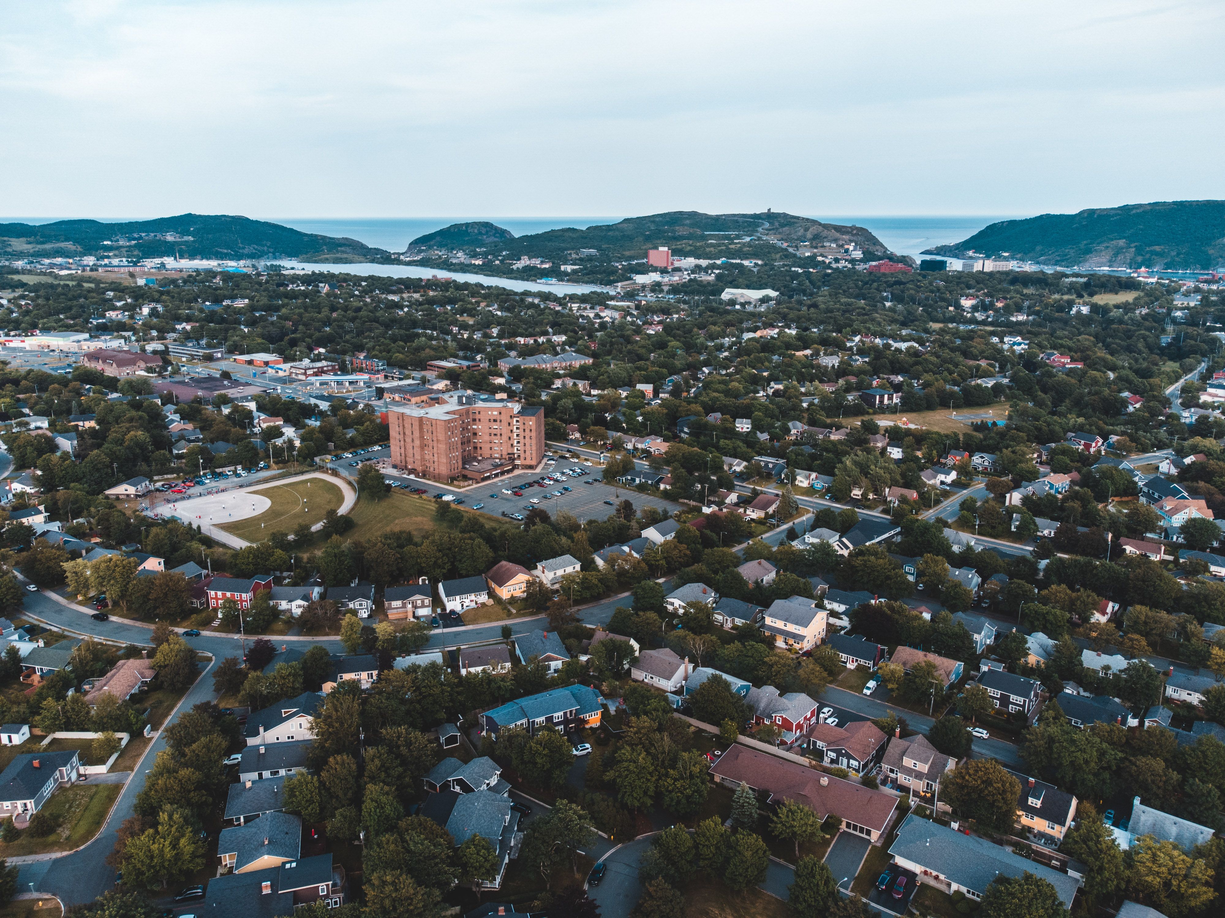 An Aerial Shot of an Urban-Rural Fringe Town · Free Stock Photo