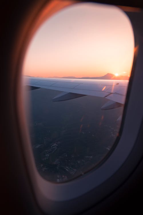 Widok Lustra Samolotu Pasażerskiego