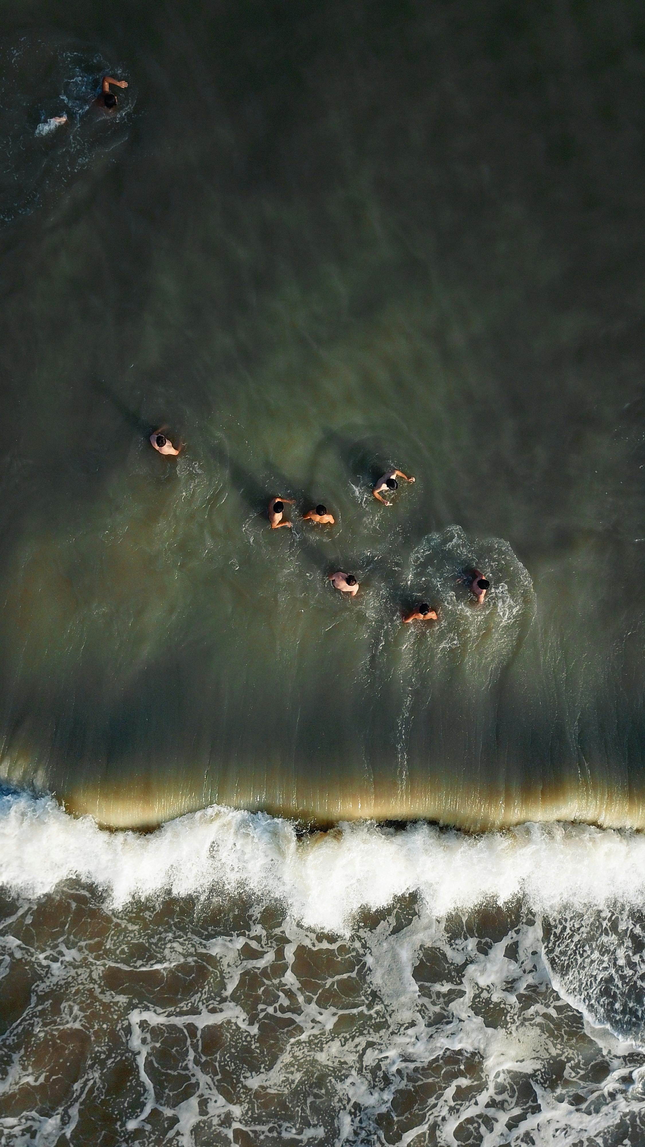 aerial view of the beach