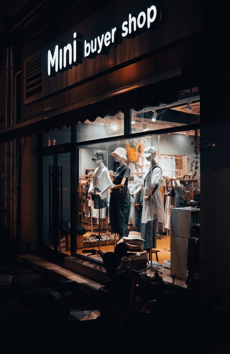 Display Window Of Clothing Store