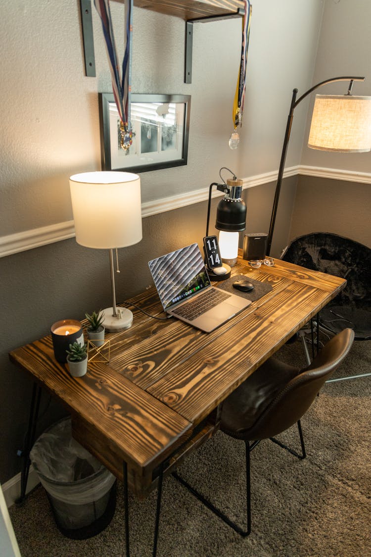 Wooden Desk At Home