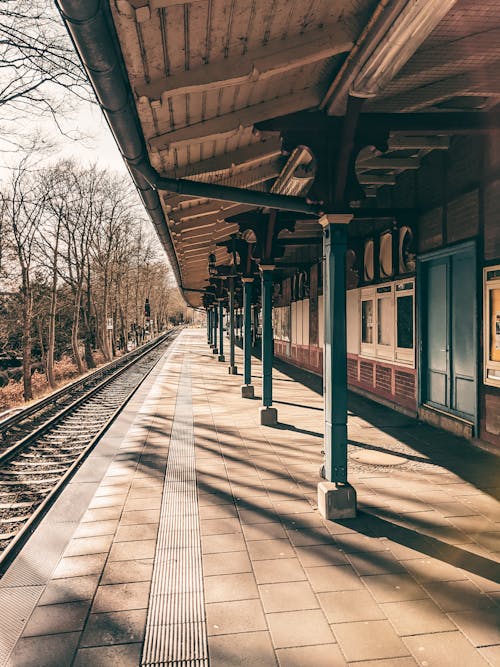 Empty Train Station Platform