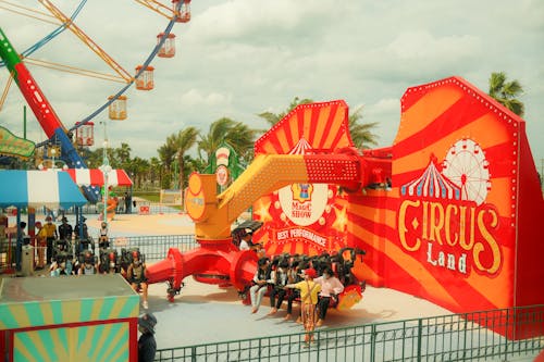 People Riding an Amusement Ride