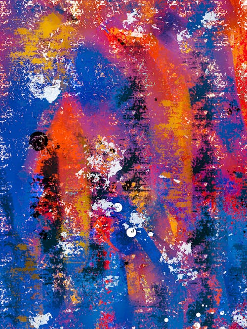A Close-Up Shot of a Colorful Abstract Art