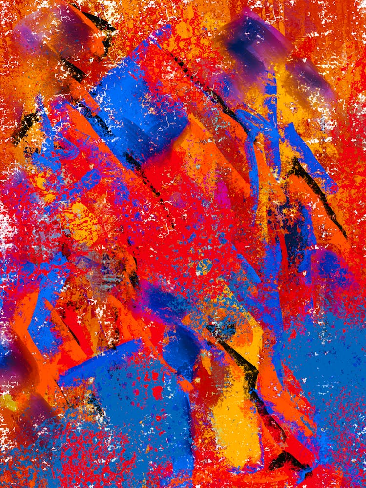 A Close-Up Shot Of A Colorful Abstract Art