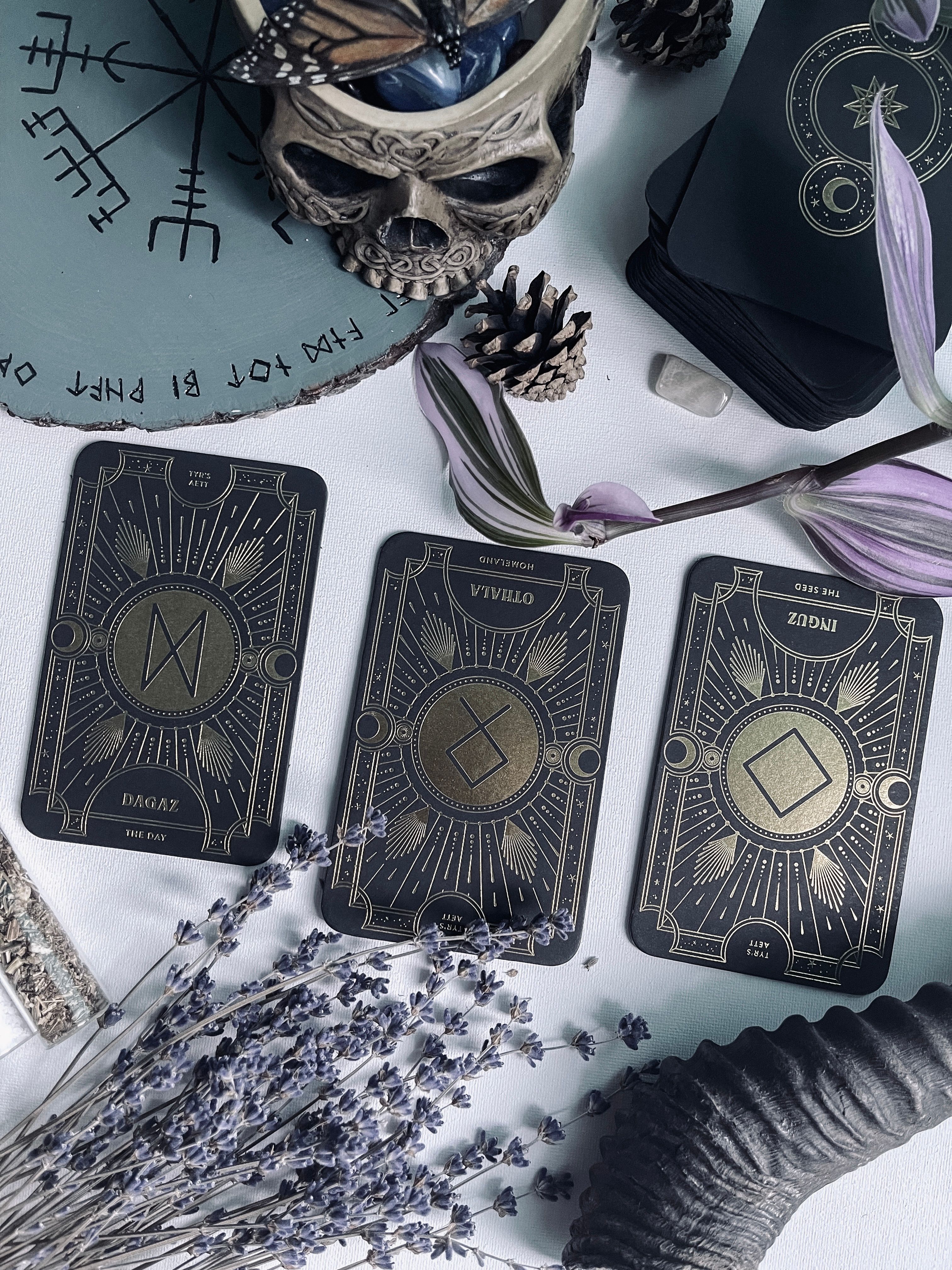 Tarot Cards with Rune Symbols · Free Stock Photo