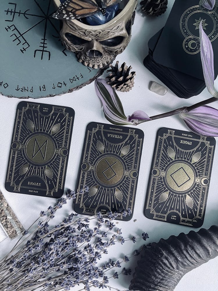 Tarot Cards With Rune Symbols