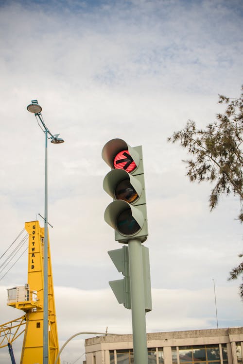 Free Traffic Light With Red Light Stock Photo