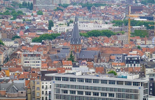 Aerial Photography of City Buildings under the Cloudy Sky