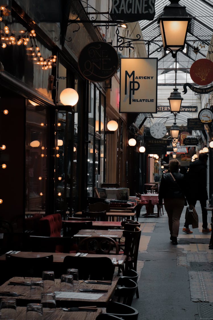 Lamps At Passage Des Panoramas In Paris