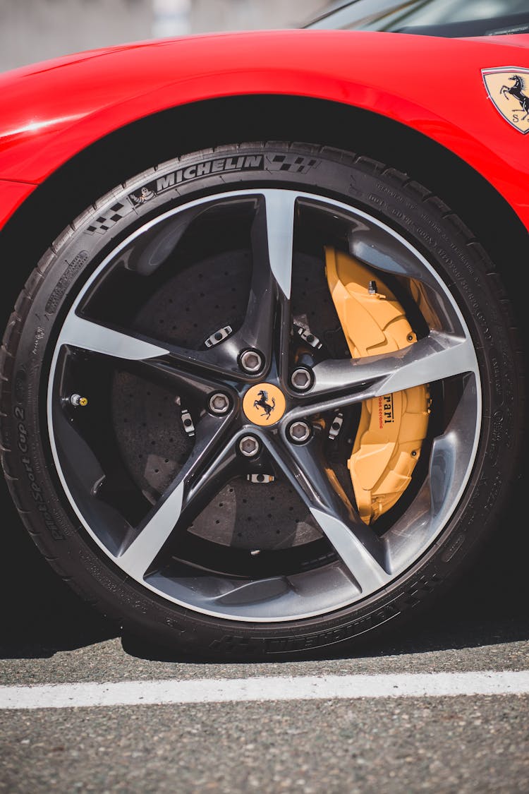 Front Wheel Of A Ferrari SF90 Stradale