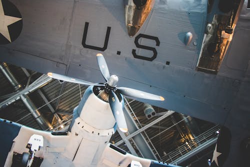 White Airplane on Garage