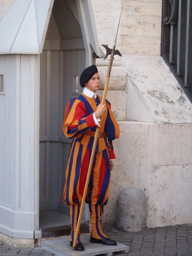 Swiss Guard With A Halberd