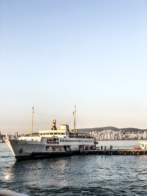 Docked Ferry Boat on Pier