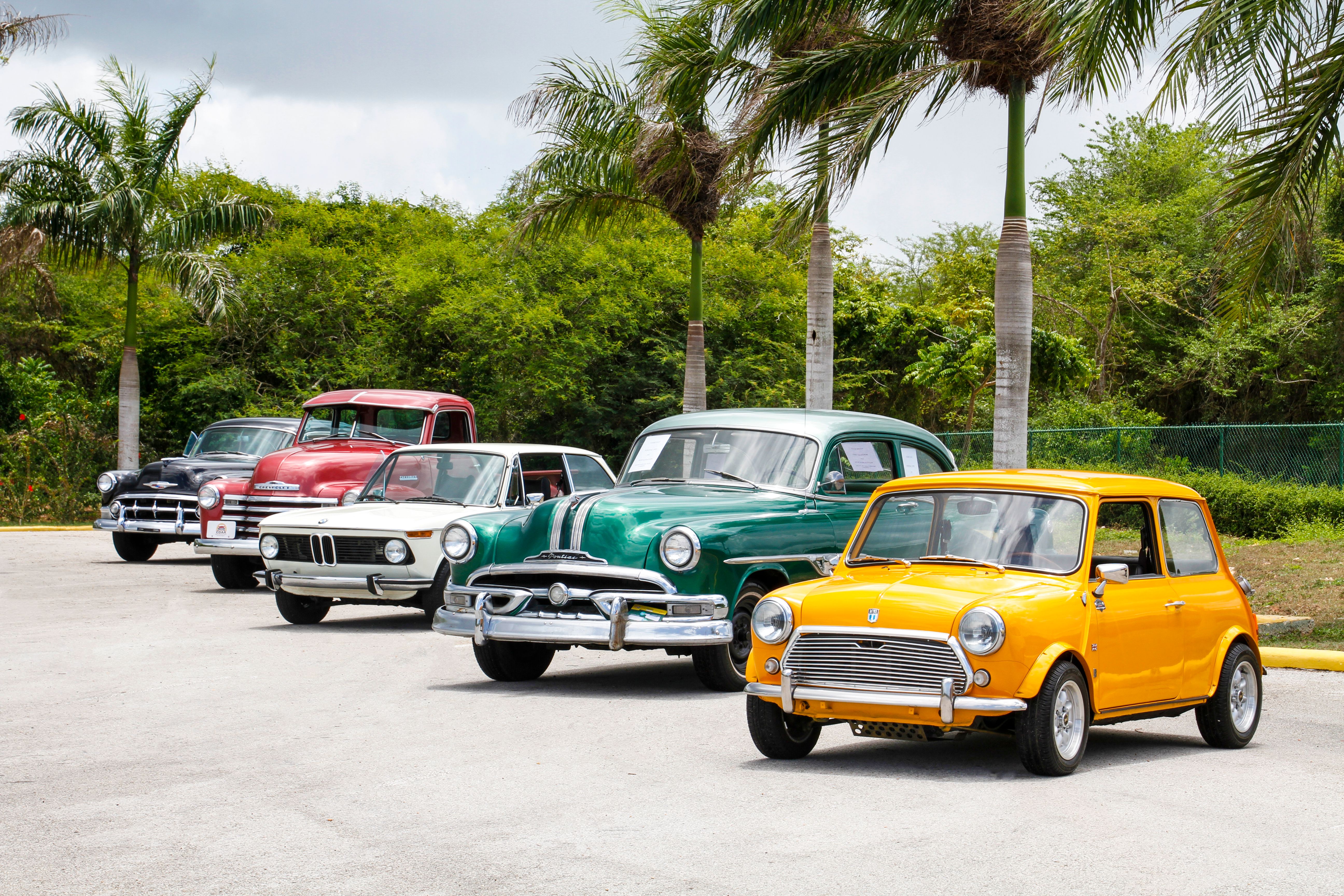 Old Cars Lined Up