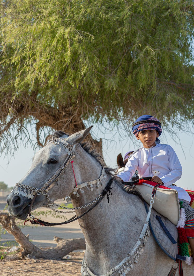 Boy Riding A Horse