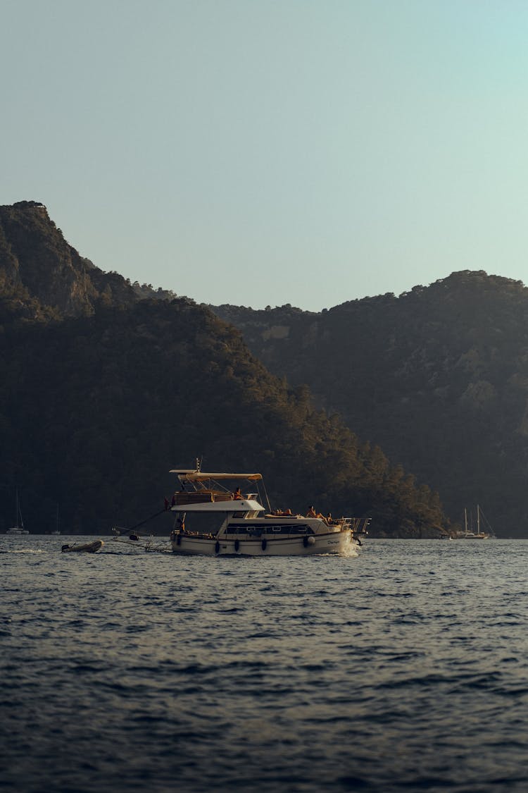 Motorboat Cruising At Sea