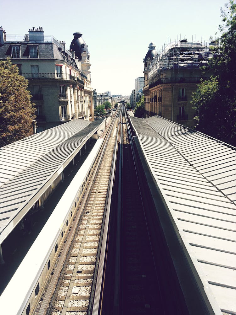 Roof Of Railway Station In Town