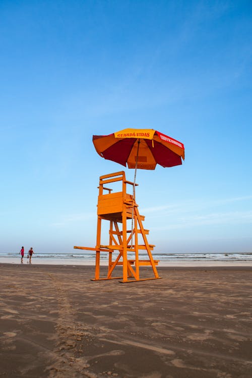 Wooden Lifeguard Post on the Beach