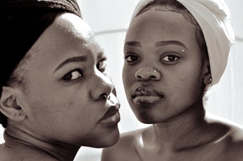 Close-Up Shot of Two Women