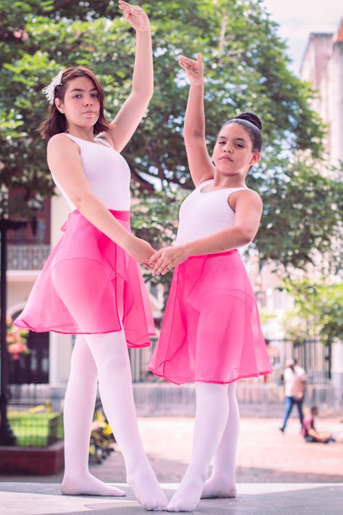 Young Girls Dancing Ballet