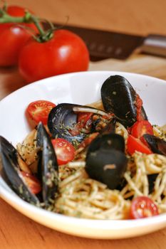 Shellfish And Noodles With Tomato-based Sauce